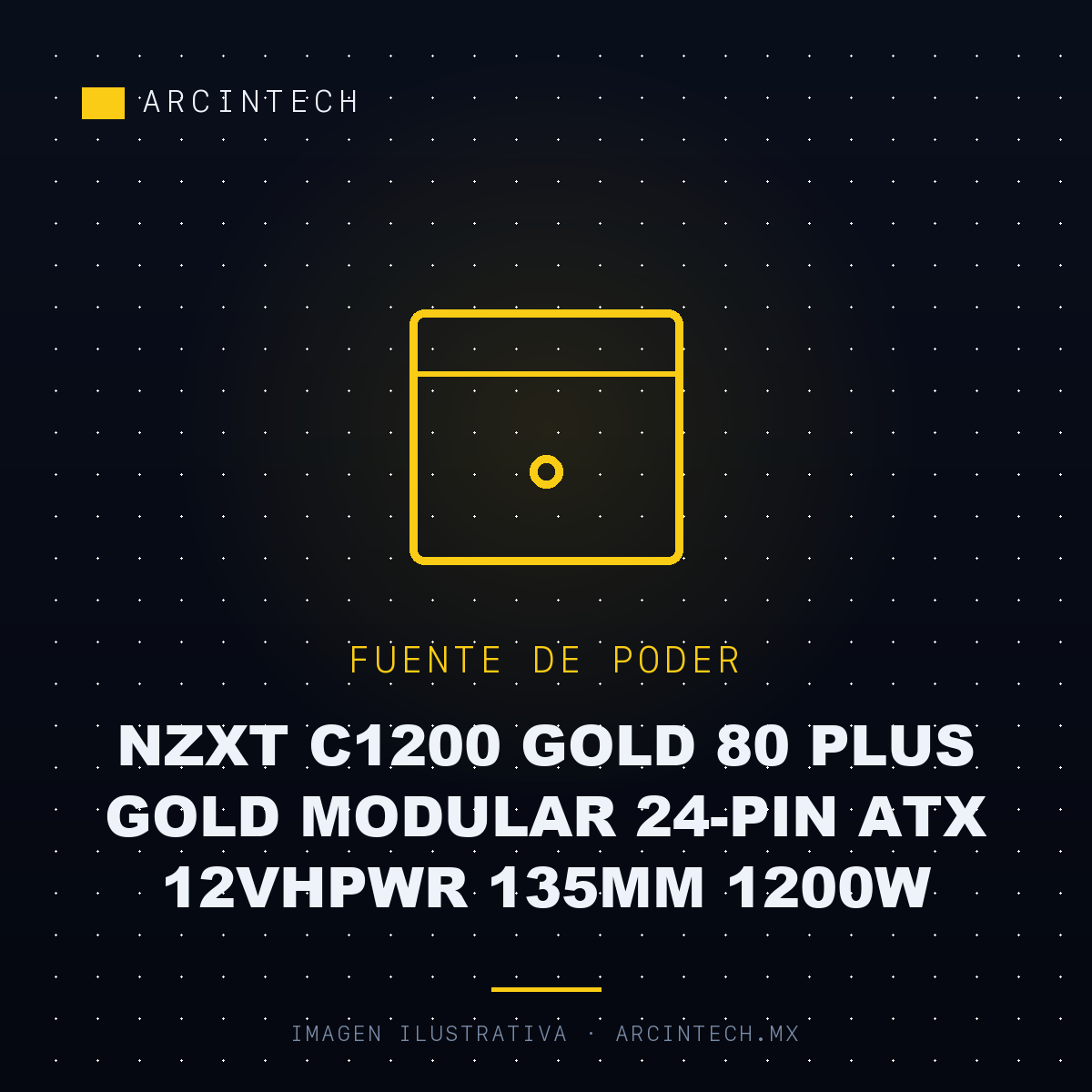 Fuente de Poder NZXT C1200 Gold 80 Plus Gold Modular 24-PIN ATX 12VHPWR 135MM 1200W