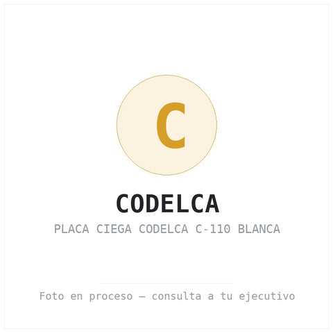Placa Ciega Codelca C-110 Blanca