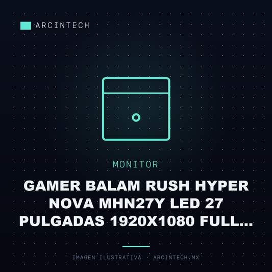 Monitor Gamer Balam Rush Hyper Nova MHN27Y LED 27 Pulgadas 1920X1080 Full HD G-sync/freesync 200Hz Hdmi/displayport Negro