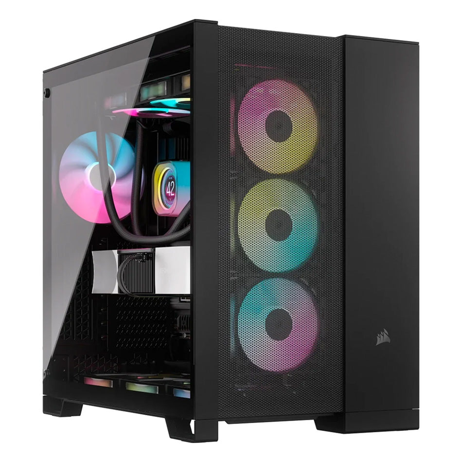 GABINETE CORSAIR AIRFLOW 6500D NEGRO SEMITORRE 2 CAMARAS ATX CRISTAL TEMPLADO GAMER (CC-9011259-WW)