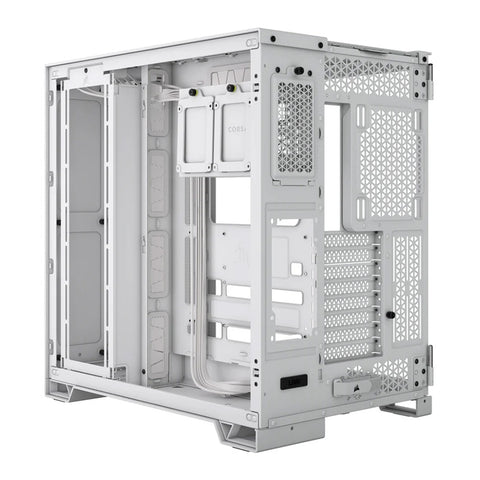 GABINETE CORSAIR 6500D AIRFLOW BLANCO SEMITORRE 2 CAMARAS ATX CRISTAL TEMPLADO GAMER (CC-9011260-WW)