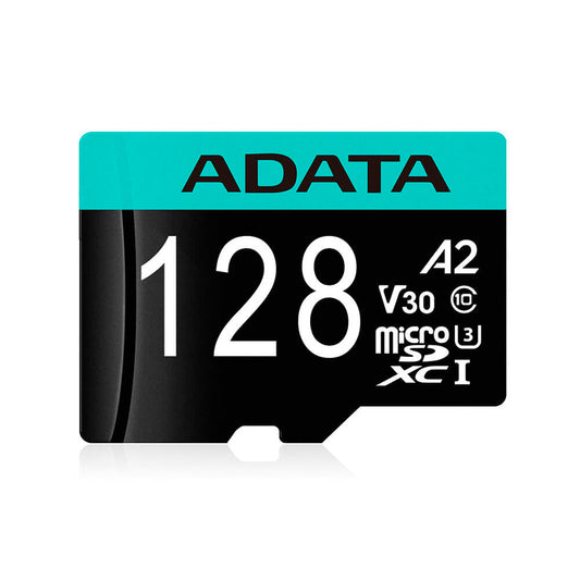 MEMORIA  MICRO SDXC ADATA 128GB UHS-I U3 V30S A2 CON ADAPTADOR (AUSDX128GUI3V30SA2-RA1)