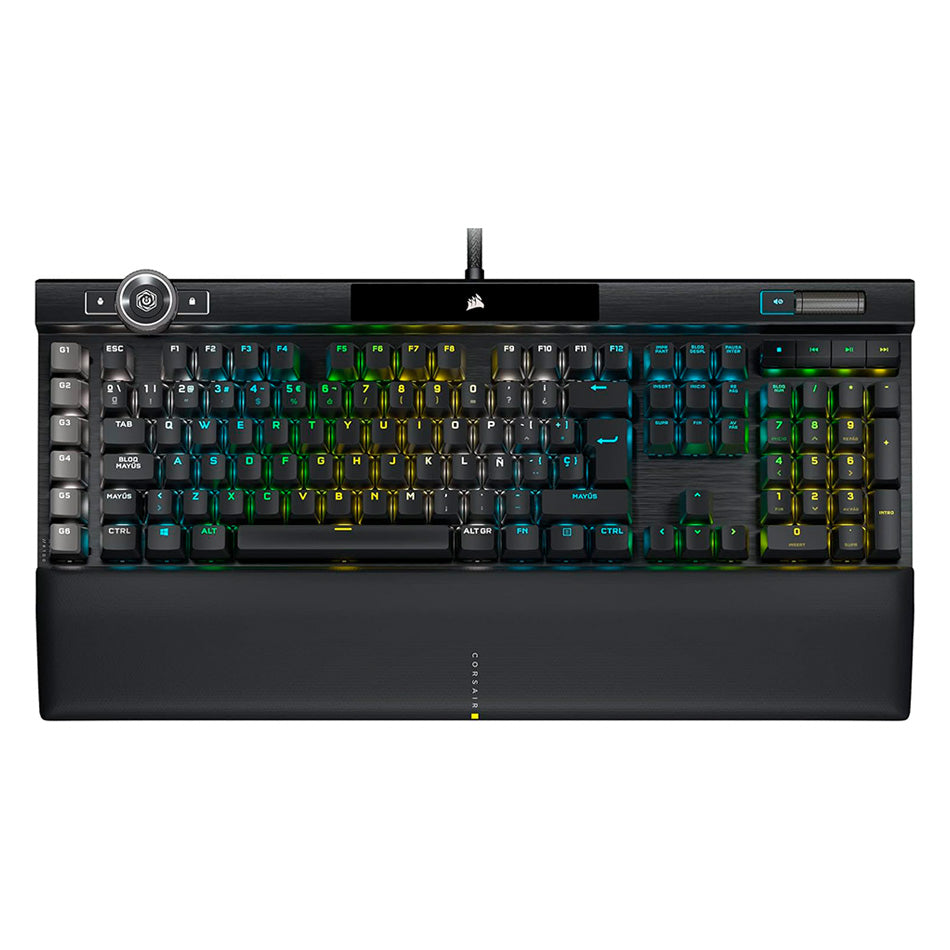 TECLADO CORSAIR K100 PRO RGB MECANICO ALAMBRICO CHERRY MX SPEED NEGRO (CH-912A014-NA)