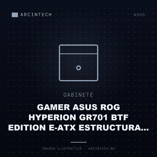 Gabinete Gamer ASUS Rog Hyperion GR701 Btf Edition E-ATX Estructura Semiabierta Ventana RGB USB 4.0 sin Fuente 4 Ventiladores Pwn Negro