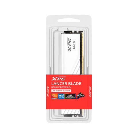 MEMORIA RAM DIMM ADATA XPG LANCER BLADE RGB DDR5  6000MHZ  16GB  NON-ECC CL30  XMP  BLANCO (AX5U6000C4816G-SLABRWH)