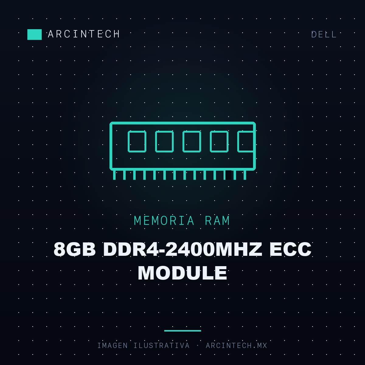 Memoria RAM 8GB DDR4-2400MHz Ecc Module