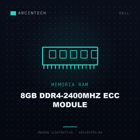 Memoria RAM 8GB DDR4-2400MHz Ecc Module
