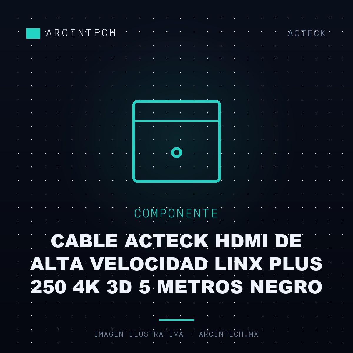 Cable Acteck HDMI de Alta Velocidad Linx Plus 250 4K 3D 5 Metros Negro