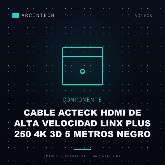 Cable Acteck HDMI de Alta Velocidad Linx Plus 250 4K 3D 5 Metros Negro