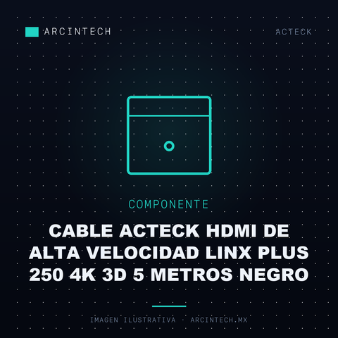 Cable Acteck HDMI de Alta Velocidad Linx Plus 250 4K 3D 5 Metros Negro