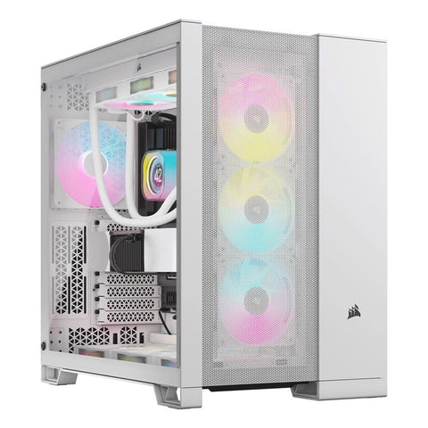 GABINETE CORSAIR 6500D AIRFLOW BLANCO SEMITORRE 2 CAMARAS ATX CRISTAL TEMPLADO GAMER (CC-9011260-WW)