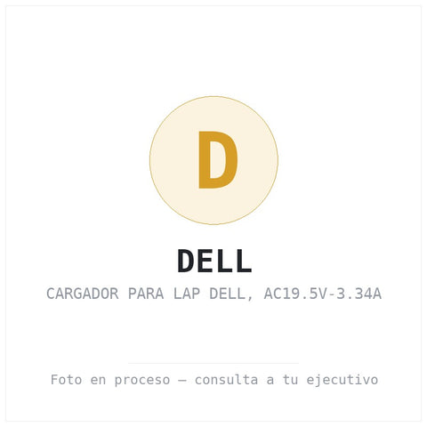 Cargador para Lap Dell, AC19.5V-3.34A