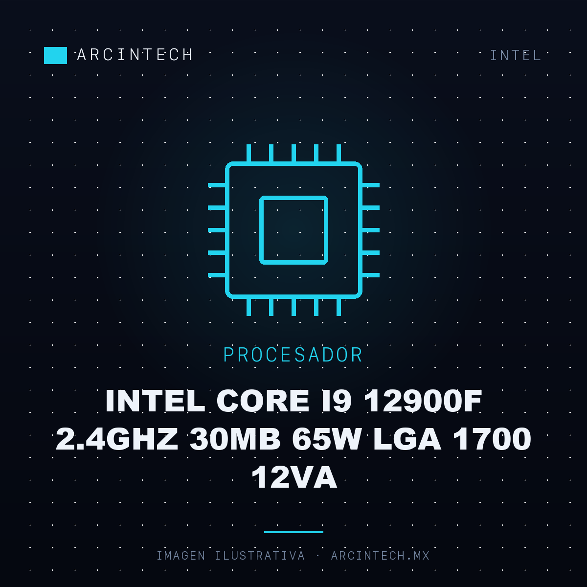 Procesador Intel Core I9 12900F 2.4GHz 30MB 65W LGA 1700 12VA