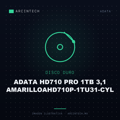 Disco Duro Externo Adata HD710 Pro 1TB 3,1 AMARILLOAHD710P-1TU31-CYL