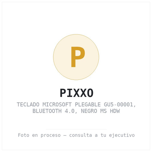 Teclado Microsoft Plegable GU5-00001, Bluetooth 4.0, Negro ms Hdw