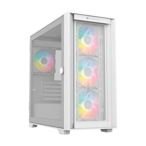 Gabinete Balam Rush Carbono Twin Mate 8000 Midi-tower Micro-atx/mini-itx USB 2.0/3.0 sin Fuente 4 Ventiladores Instalados Blanc