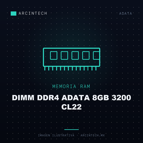 Memoria RAM Dimm DDR4 Adata 8GB 3200 CL22