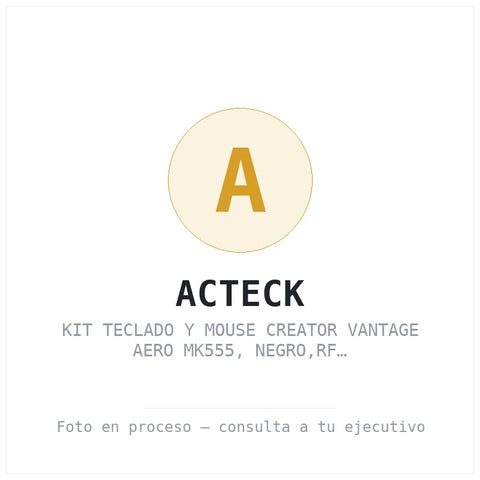 Kit Teclado y Mouse Creator Vantage Aero MK555, Negro,rf Inalambrico/bluetooth
