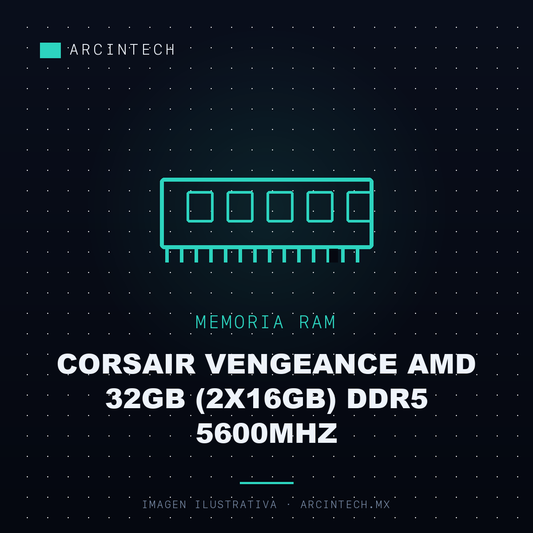 Memoria RAM Corsair Vengeance AMD 32GB (2X16GB) DDR5 5600MHz