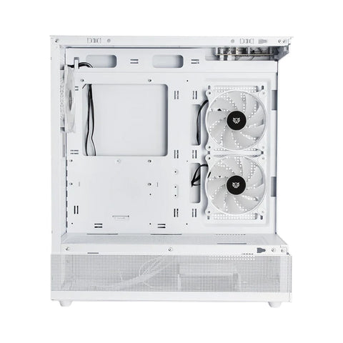 GABINETE BALAM RUSH TANK SUPER 9200 TB VENTANA RGB MIDI-TOWER SIN FUENTE 3 VENTILADORES RGB INSTALADOS BLANCO (BR-938730)