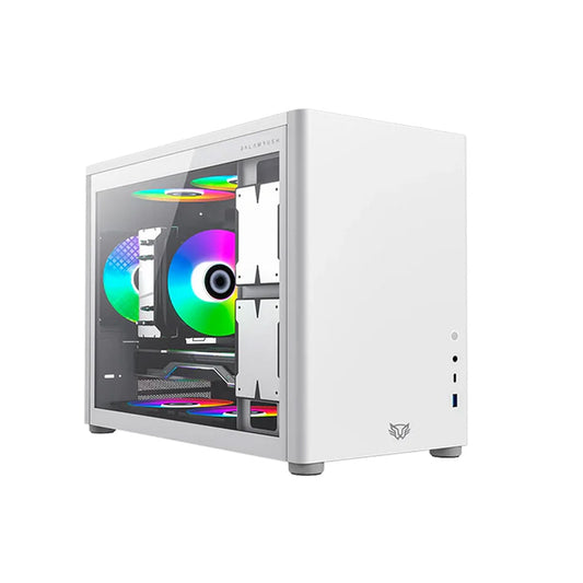 GABINETE GAMER BALAM RUSH ERIS FROST GI985 M-ATX MINI TORRE CRISTAL TEMPLADO USB-C BLANCO (BR-935647)