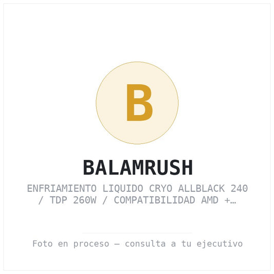 Enfriamiento Liquido Cryo Allblack 240 / TDP 260W / Compatibilidad AMD + Intel / Placa Circular / Negro