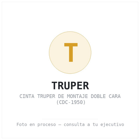 Cinta Truper de Montaje Doble Cara