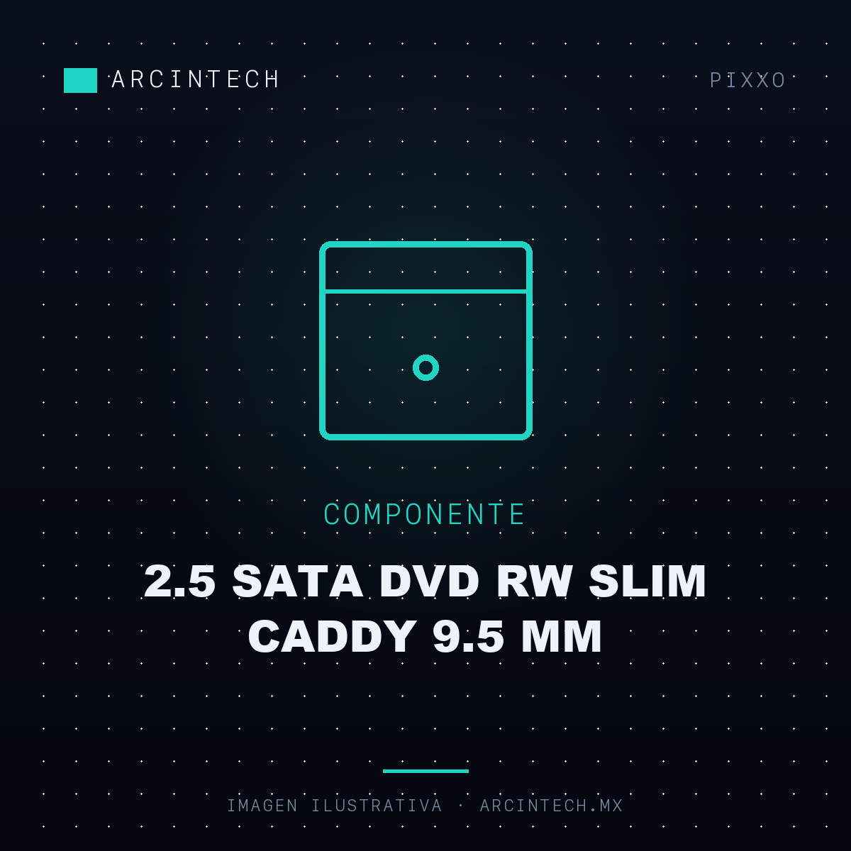 Case 2.5 SATA Dvd Rw Slim Caddy 9.5 Mm