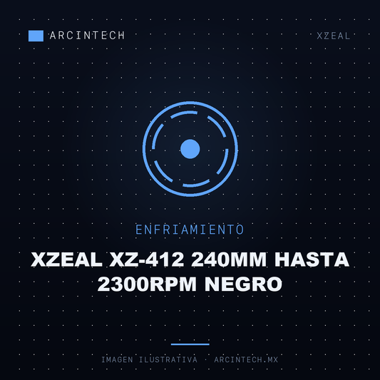 Enfriamiento Liquido Xzeal XZ-412 240MM Hasta 2300RPM Negro
