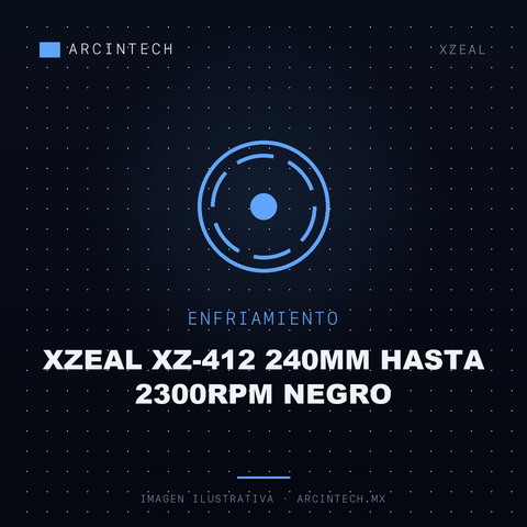 Enfriamiento Liquido Xzeal XZ-412 240MM Hasta 2300RPM Negro
