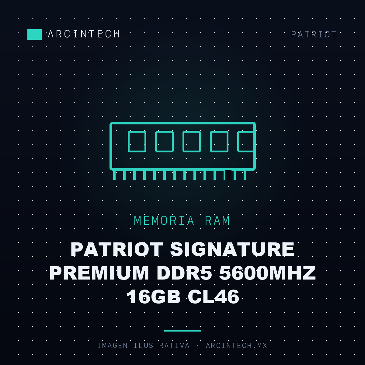 Memoria RAM Patriot Signature Premium DDR5 5600MHz 16GB CL46