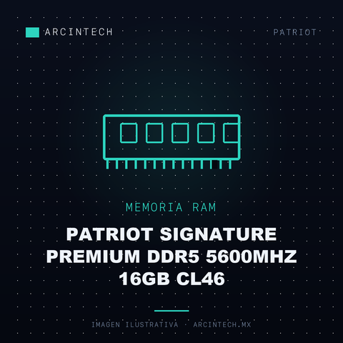 Memoria RAM Patriot Signature Premium DDR5 5600MHz 16GB CL46