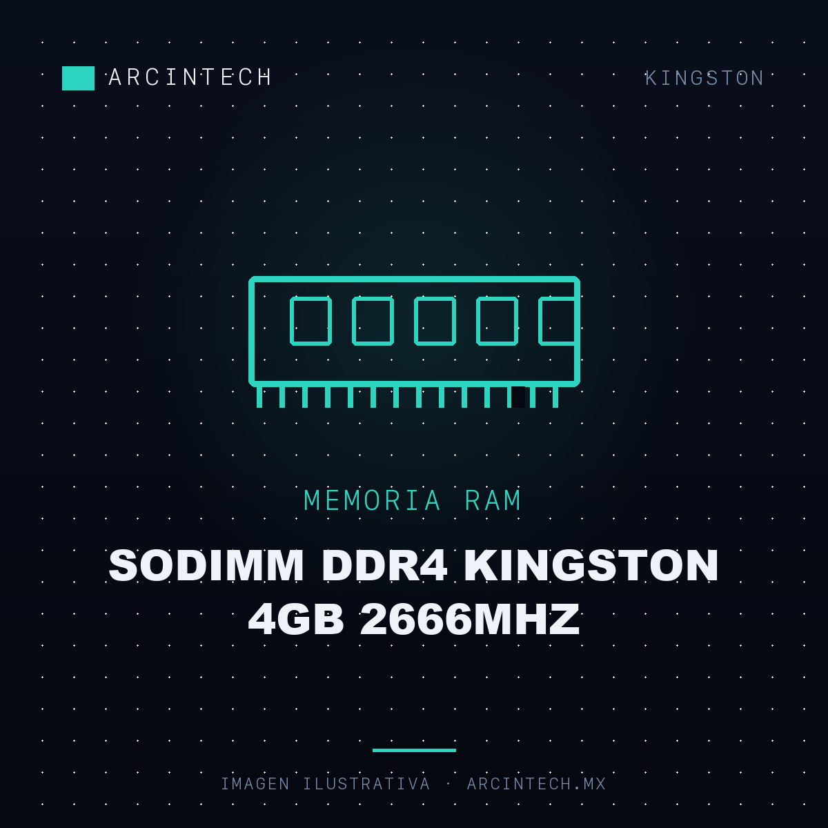 Memoria RAM Sodimm DDR4 Kingston 4GB 2666MHz