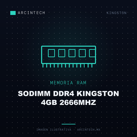 Memoria RAM Sodimm DDR4 Kingston 4GB 2666MHz