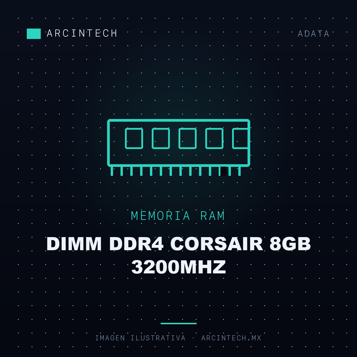 Memoria RAM Dimm DDR4 Corsair 8GB 3200MHz