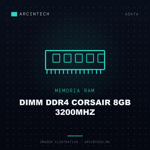 Memoria RAM Dimm DDR4 Corsair 8GB 3200MHz