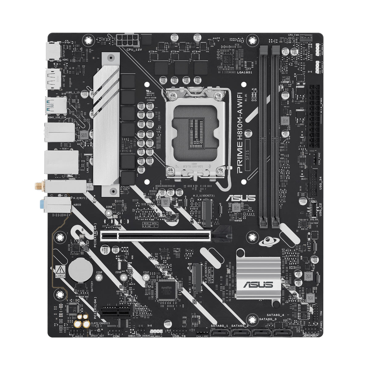 Tarjeta Madre ASUS H810M-A Wifi-csm Micro-ATX Intel H810 128GB DDR5 Hdmi/dp para Intel