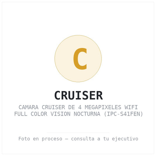 Camara Cruiser de 4 Megapixeles WiFi Full Color Vision Nocturna