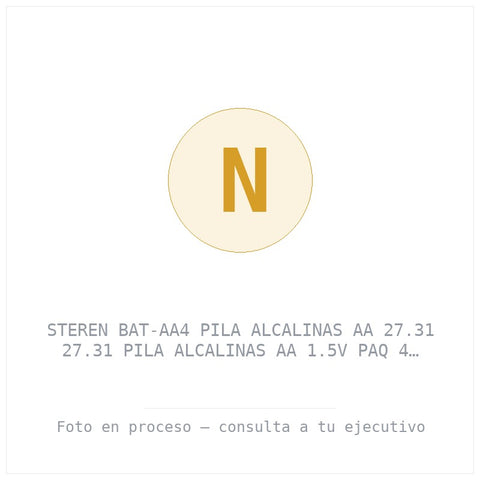 Steren BAT-AA4 Pila Alcalinas Aa 27.31 27.31 Pila Alcalinas Aa 1.5V Paq 4 Pzas
