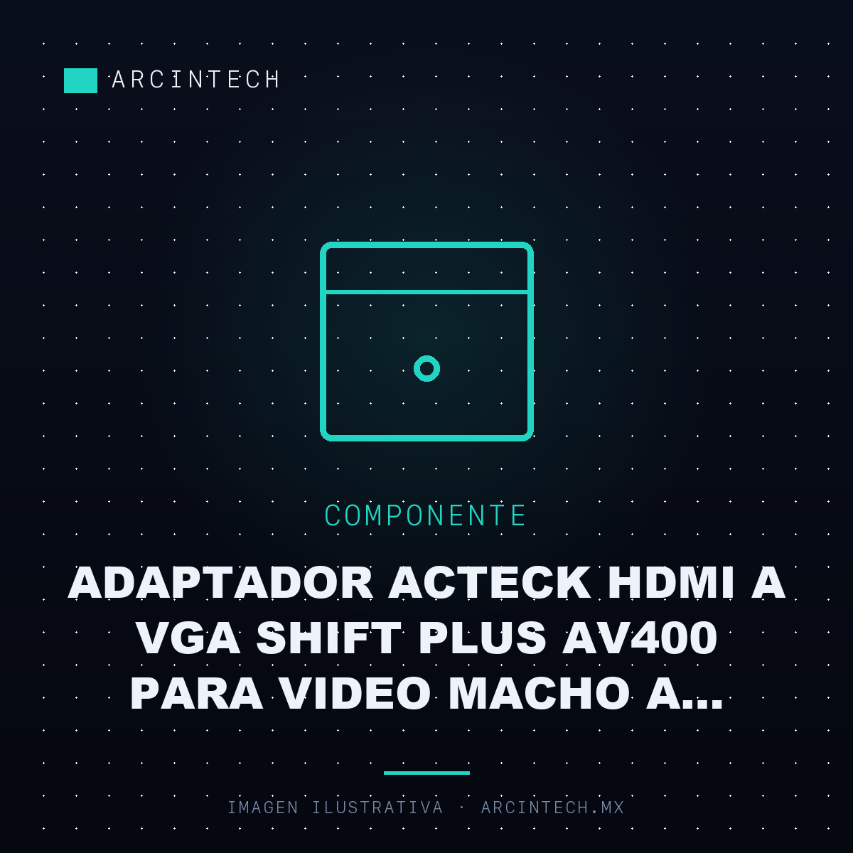 Adaptador Acteck HDMI a VGA Shift Plus AV400 para Video Macho a Hembra Negro