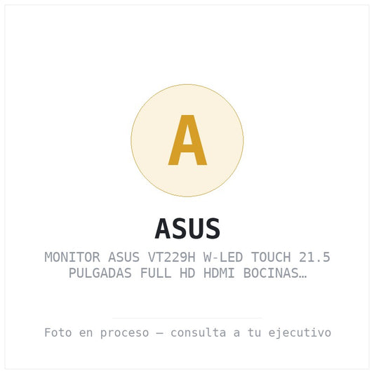 Monitor ASUS VT229H W-led Touch 21.5 Pulgadas Full HD HDMI Bocinas Integradas (2 X 1.5W) Negro