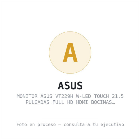 Monitor ASUS VT229H W-led Touch 21.5 Pulgadas Full HD HDMI Bocinas Integradas (2 X 1.5W) Negro