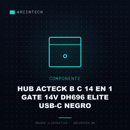 Hub Acteck B C 14 en 1 Gate 14V DH696 Elite USB-C Negro