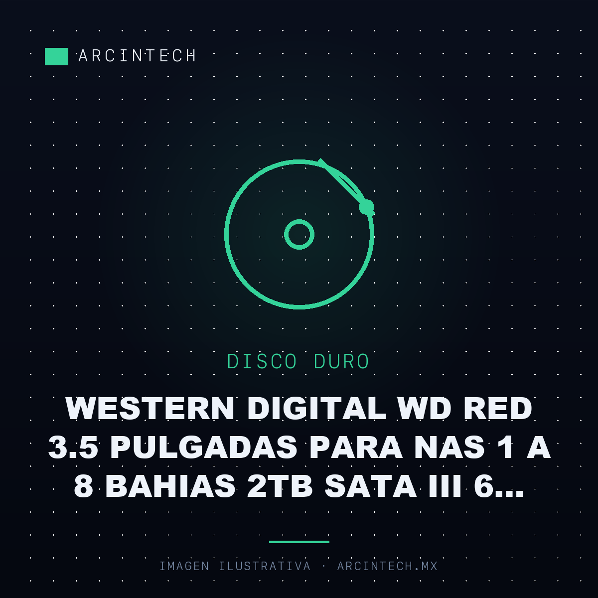 Disco Duro Western Digital Wd Red 3.5 Pulgadas para Nas 1 a 8 Bahias 2TB SATA Iii 6 Gbit/s 5400RPM 64MB Cache