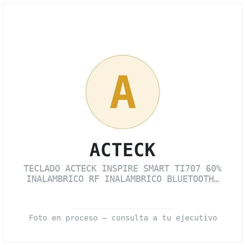 Teclado Acteck Inspire Smart TI707 60% Inalambrico Rf Inalambrico Bluetooth Negro Espanol