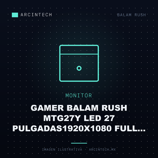 Monitor Gamer Balam Rush MTG27Y LED 27 PULGADAS1920X1080 Full HD G-sync/freesync 180Hz Hdmi/displayport Negro