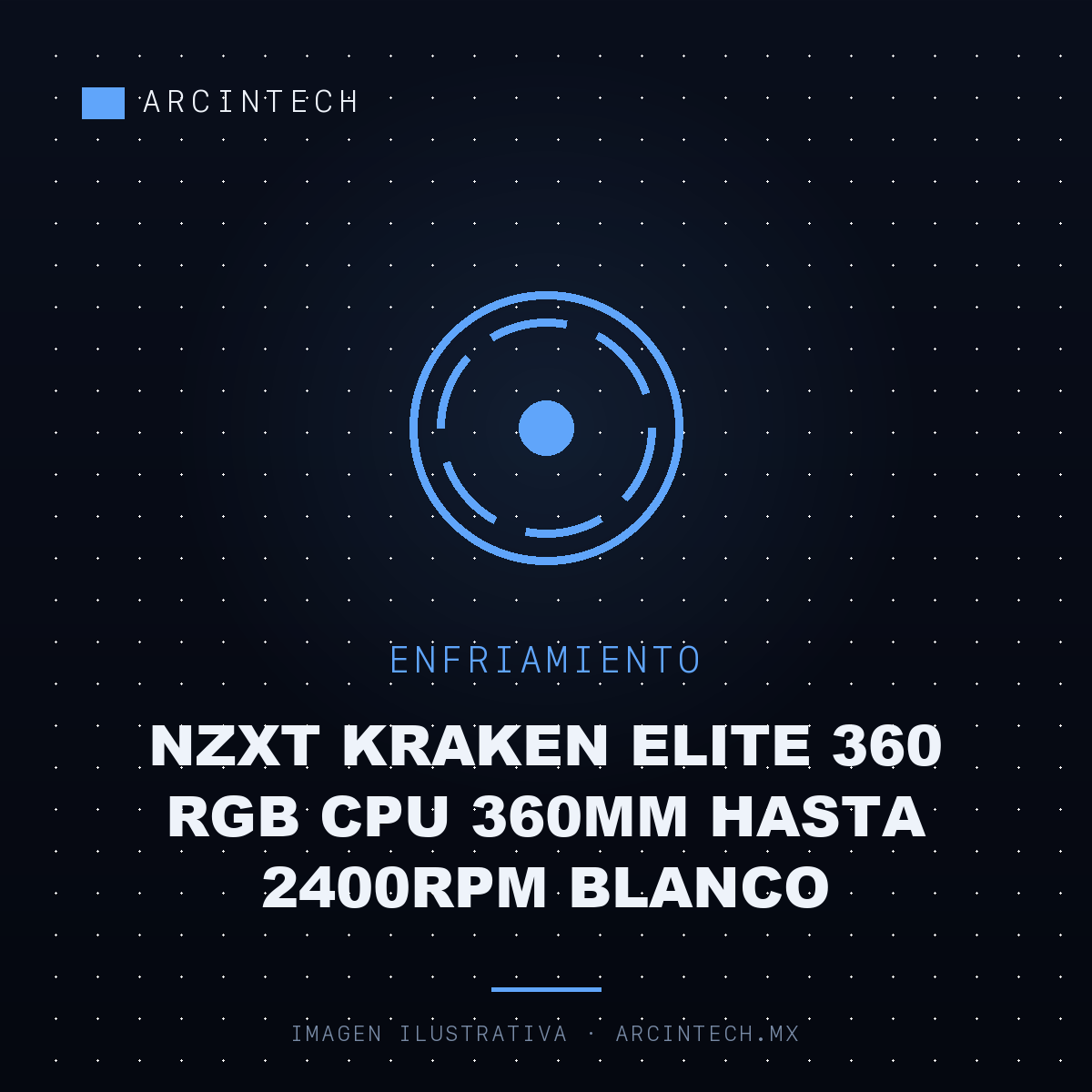 Enfriamiento Liquido NZXT Kraken Elite 360 RGB CPU 360MM Hasta 2400RPM Blanco