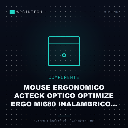 Mouse Ergonomico Acteck Optico Optimize Ergo MI680 Inalambrico Usb-a 1600DPI Negro