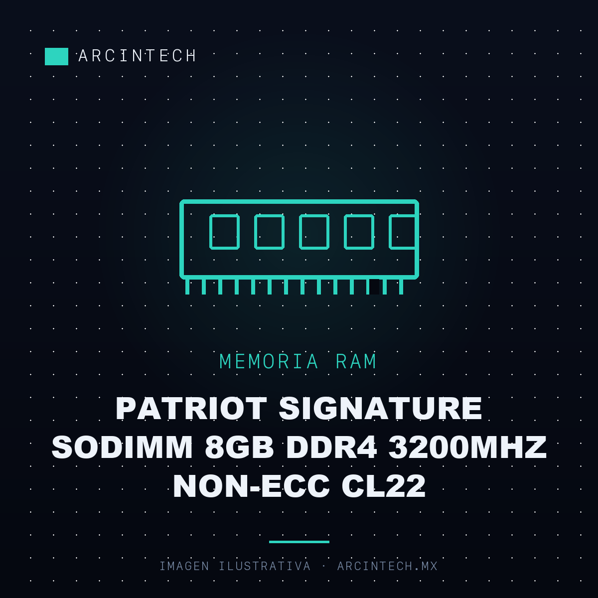 Memoria RAM Patriot Signature Sodimm 8GB DDR4 3200MHz Non-ecc CL22