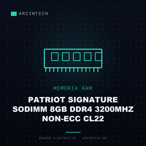 Memoria RAM Patriot Signature Sodimm 8GB DDR4 3200MHz Non-ecc CL22